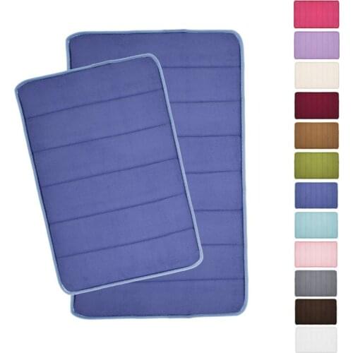 Shower Non-slip Bath Mat Tub Bathroom Products Safety Stripes Rug Absorbent Slip-resistant Pad Bathroom Mats Memory Foam