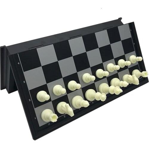 New Chess and Checkers Folding Magnetic Dual-use Chess Game Set Board Game 25*25*2cm Entertainment Child Education Gift