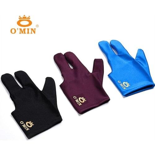 Original O'min Billiard Pool Cue Gloves Snooker Cue Gloves Left-handed Durable Comfortable Professional Blilliards Accessories