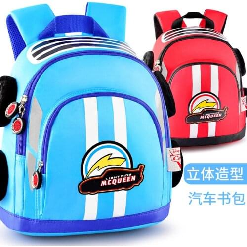 Authentic Disney Kindergarten Schoolbag Male 1-5 Years Old Car Shape Baby Children Backpack Kids Tide Cartoon Cute