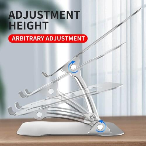 Laptop Lifting Bracket Computer Cooling Frame Aluminum Alloy Metal Flat Desktop Support Notebook Adjustable Height Stand
