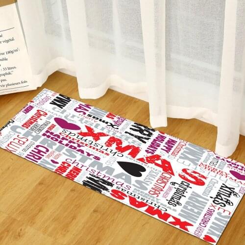 Christmas Entrance Doormats Home Decoration Carpets for Living Room Bedroom Floor Rug Xmas Bath Kitchen Non-slip Absorbent Mat