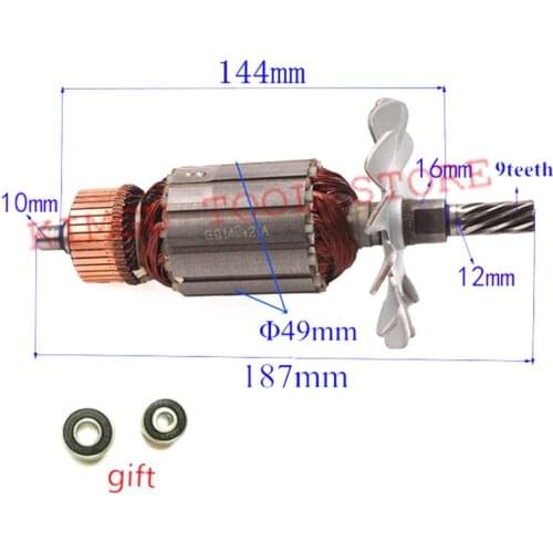 AC 220-240V 9 teeth Armature Motor Replacement for MAKITA LS1030 LS1020 2400B 514923-1 514924-9 Rotor Parts