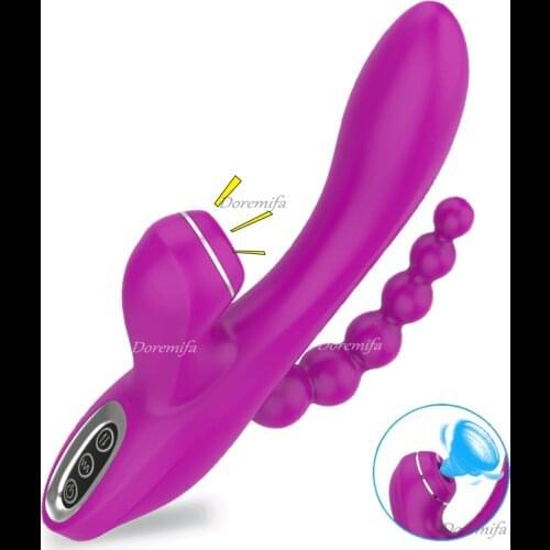 Vibration Sucking Female Sex Toy Vibrator Clitoris Sucker Anal Pull Beads G-Spot Massage Womens Masturbation Adult Products 18