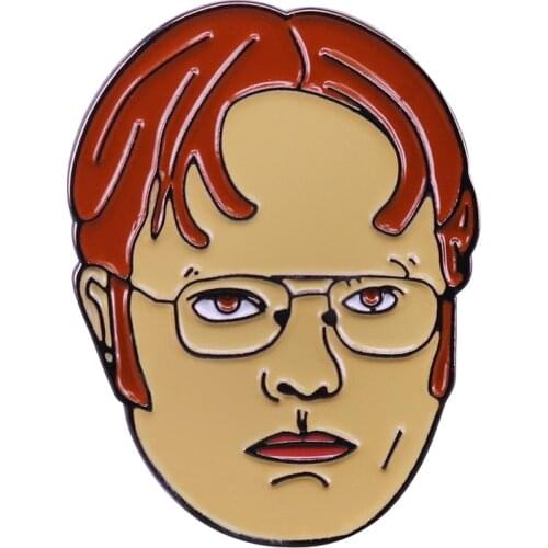 Serious man pin TV show fans fun jackets hat accessory