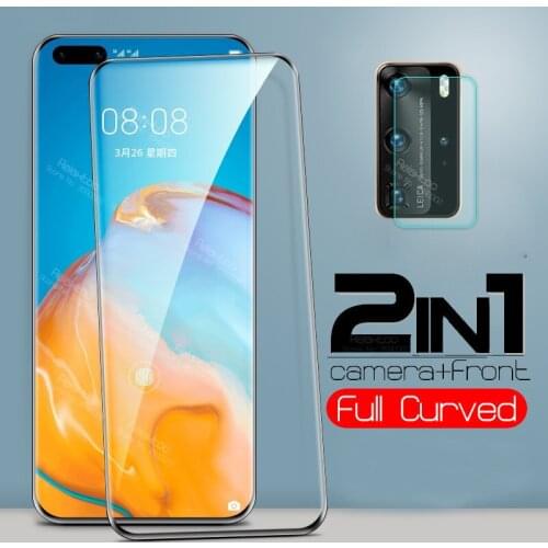 2 in 1 camera lens protective Glass For huawei p40 pro Glass screen protector For huawei p 40 pro plus p40+ 5G 40pro p40pro Film
