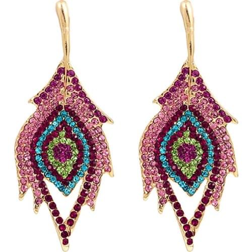 ZHINI 2021 Gothic Demon Eye Dangle Drop Earrings for Women Fashion Charming Color Crystal Long Earring Jewelry 2021 brincos