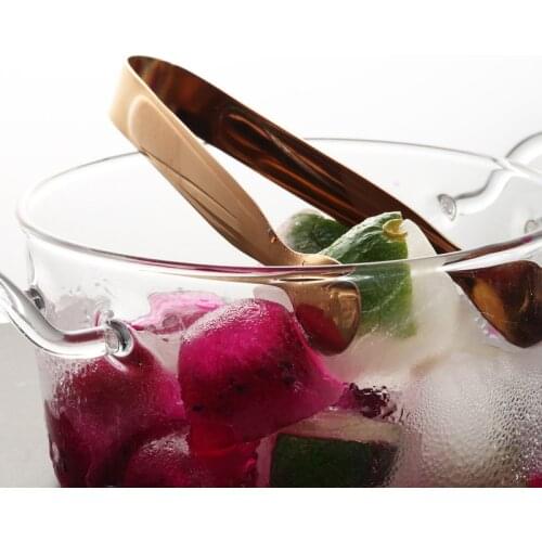 1pc Coffee Sugar Clip Stainless Steel Tweezer Rose Gold Mini Clamp Sugers Tong Silver Coffee Ice Cube Tea Clips Kitchen Bar Tool