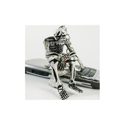 1pc Creative Toilet Seating Skull Style Key Chain Friends Pocket Key Chain Gift for Mens