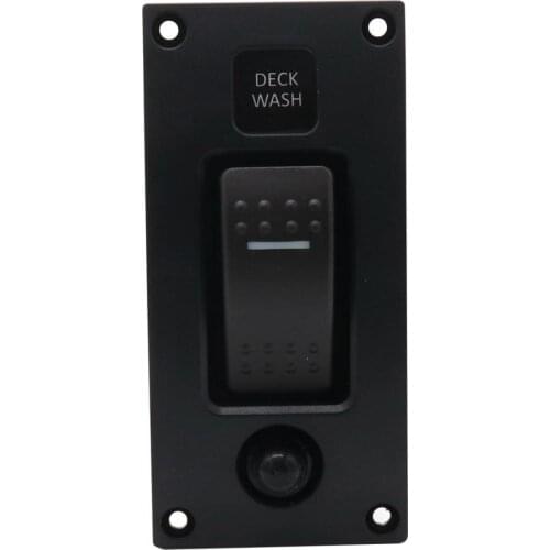 12/24V Boat Marine Deck Wash Control Panel Rocker Switch with Overload Protector, Waterproof