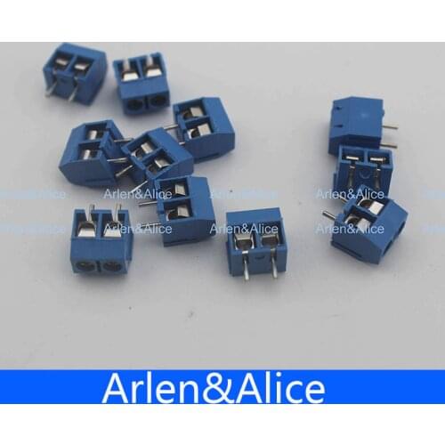 20 pcs 2 Pin Screw blue green PCB Terminal Block Connector 5mm Pitch