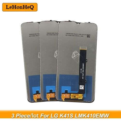 3 Piece/lot Screen Original For LG K41S LCD LMK410EMW LM-K410EMW LM-K410 Replacement Display Touch Screen Digitizer Assembly