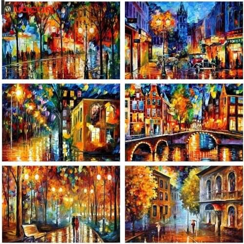 5D Diy Diamond Embroidery Street Scenery Full Diamond Painting Square Round Rhinestone Cross Stitch Home Decor Handmade Products