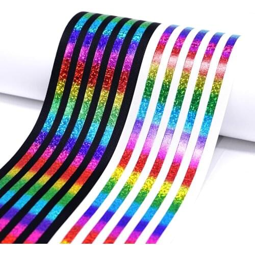 75 mm foil unicorn ribbon 3 inch ribbon holographic ribbon