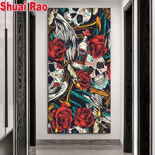 Fantasy Pictures Skull Diamond Painting 5D DIY Full Square/Round Diamond Embroidery Craft,Portrait,Large Home Decorations