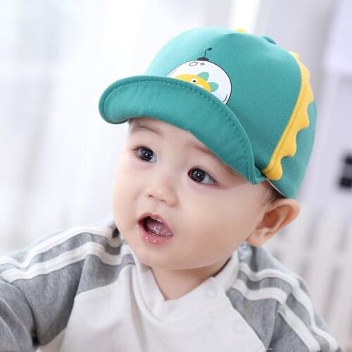 Spring Autumn Baby Baseball Cap Cartoon Dinosaur Baby Boys Caps Fashion Toddler Infant Hat Children Kids Baseball Cap