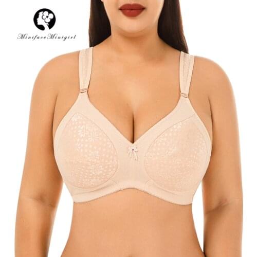 Bras For Women Plus Size Push Up Bralette Seamless Brassiere Underwired 85-100 C Cup Large Size BH Comfort Top Full Coverage