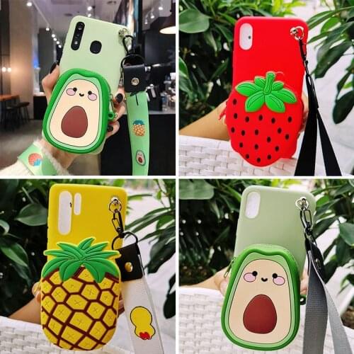 Cute Cartoon Zipper Wallet Phone Case For Huawei Honor 20 Pro 9 8 Note 10 Lite 20i 10i V20 V10 V9 8X 8C 7C 7X Play Magic 2 Cover