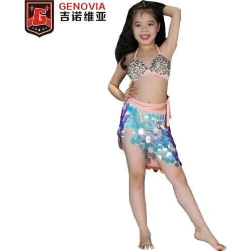 Kids Belly Dance Professional Performance Costumes Children Belly Dance Clothing Oriental Dance Outfit Bra Skirt