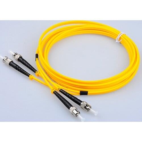Grandway ST to ST UPC Duplex 2.0mm SMF Fiber Patch Cable Jumper PVC Jacket G652D Length 1m