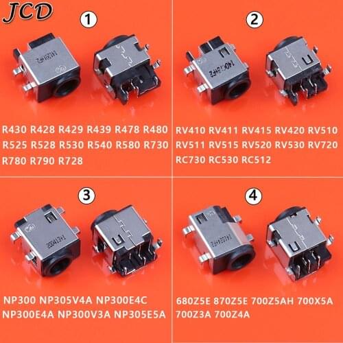JCD 20pcs For Samsung RC510 RV410 RV411 RV420 NP300 305V4A N148 NP700G NP300E4 AC DC Power Jack Connector Power Port Plug Socket