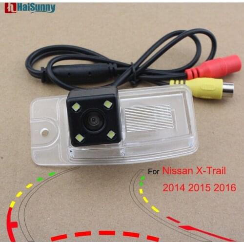 Night Vision Car Dynamic Trajectory Parking Line Rear View Reverse Backup Camera For Nissan X-Trail 2014 2015 2016 Qashqai J11