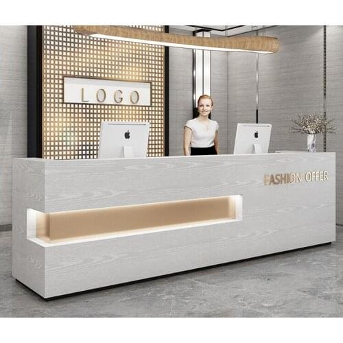 Cashier Simple Modern Company Front Desk Hotel Reception Desk Womens Clothing Store Beauty Salon Bar Counter Customized