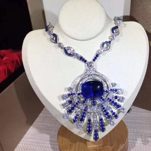 Hot Fashion Classic Brand silver color Pendant Necklace Chain Luxury Jewelry For Women Wedding Party Daily Bijoux