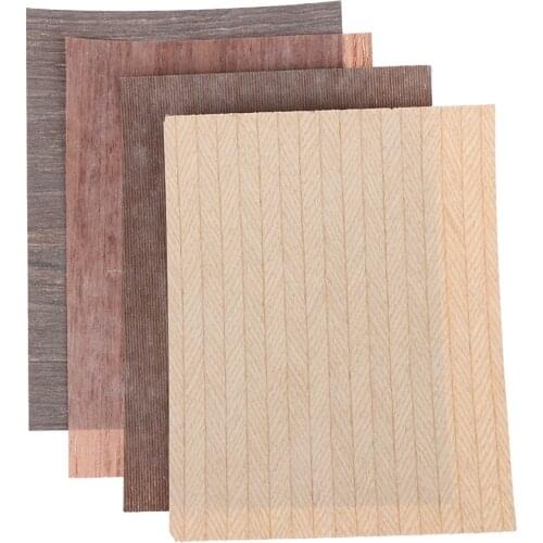 Dollhouse Miniature Flooring Wood Veneer Living Room Furniture Accessories Dining Room Bathroom Living Room Floor Wallpaper