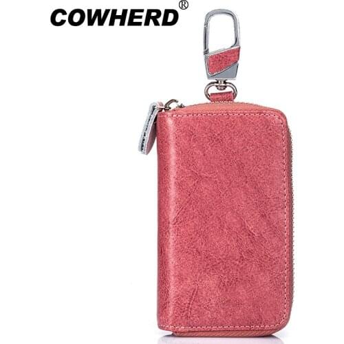 Fashion Women Housekeeper Key Holder Leather Car Key Wallet Female Coin Purse Business Card Holder Wallet For Man and Women