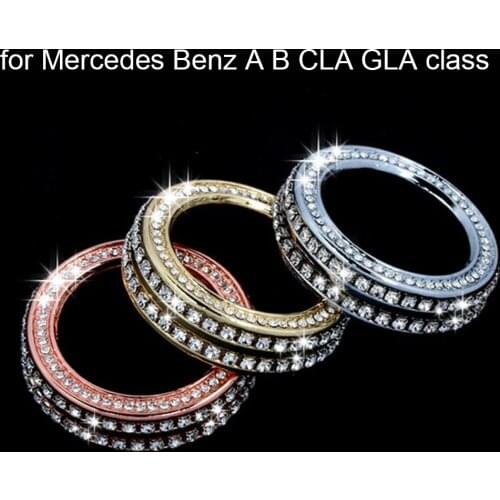 Zinc alloy diamond Air conditioning knob decoration circle Set auger sticker for Merc-edes-Be-nz A B CLA GLA class nice price