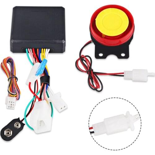 Motorcycle Bike Scooter Alarm System Anti-theft Security Alarm Protection 12V 125db Remote Control Start Engine Key Shell