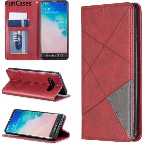 Color Matching Covers Silicon For funda Samsung S10 Protective PU Leather Phone Bag sFor Casa Samsung Galaxy accesorios S10