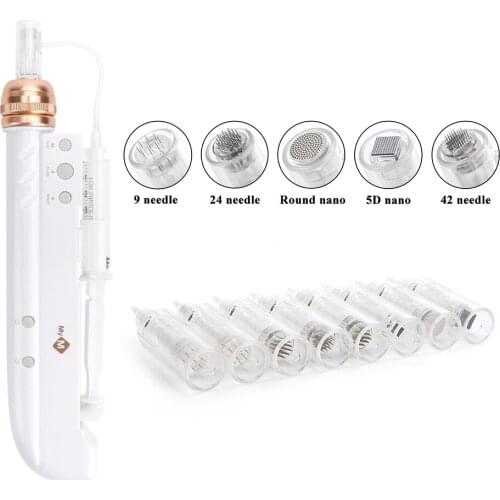 10PCS Replacement Heads Needles Cartridges 9/12/36/42/nano for New Mini Hydra Gun Mesotherapy Injector Auto Derma Pen