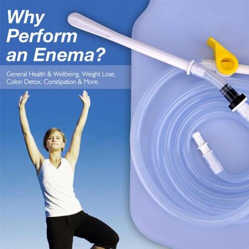 Enema Bag Kit Silicone Enema Irrigator Set for Ladies Relieve Constipation Clean the Colon and Promote Normal Bowel Function