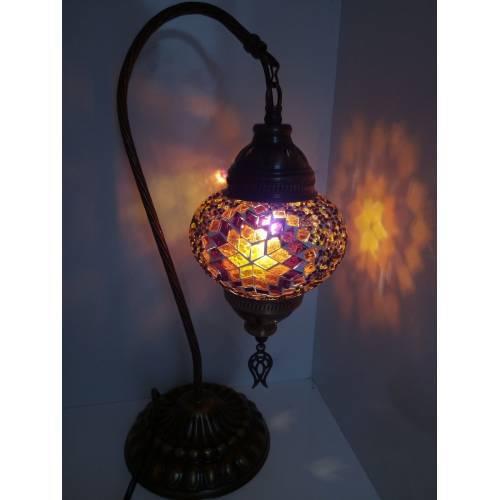 Turkish mosaic table Lamp vintage art deco handcrafted lamparas de mesa Glass romantic bed light lamparas con mosaicosi Swan model Lamp Shade
