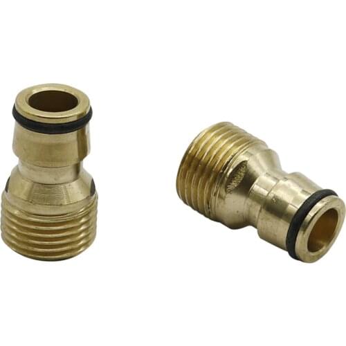 Copper Universal Hose Tap Connector Mixer Hose Adaptor Water Pipe Joiner Fitting Garden Water Connectors Watering Tools 2 Pcs