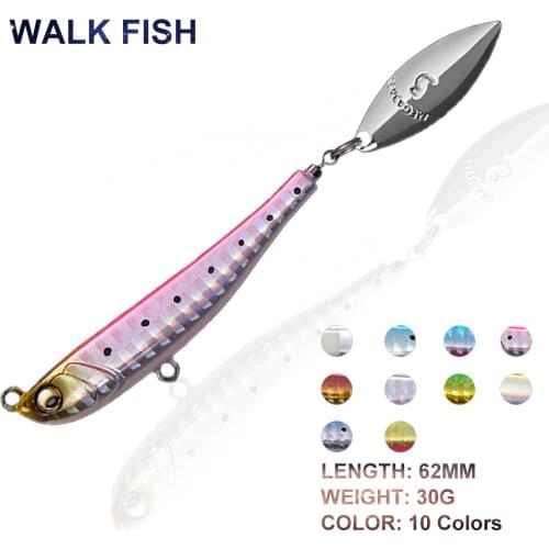 WALK FISH 62mm/30g Fishing Lure Artificial VIB Vibration FIshing Baits Wobbler Metal Spinner Jigs Fishing Baits Fishing Tools
