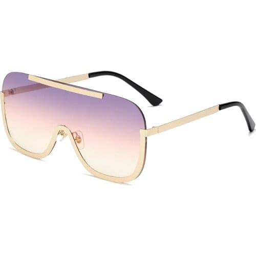 Design New Sunglasses Fashion Women Metal Gradient Sun Glasses Vintage UV400 Oversized Sunglass Shades gafas de sol