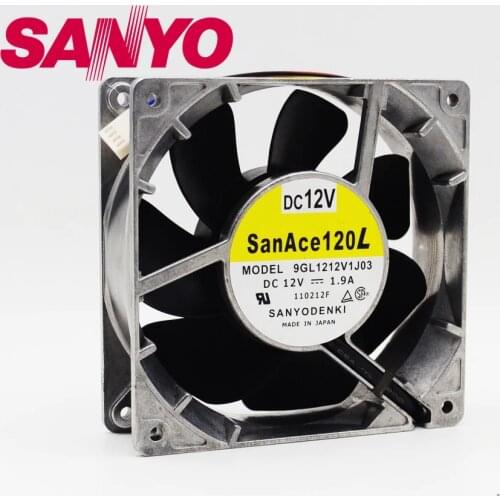 1pcs 12038 12V 1.9A 9GL1212V1J03 120*120*38MM 120mm aluminum high temperature waterproof motorcycle modified violent cooling fan