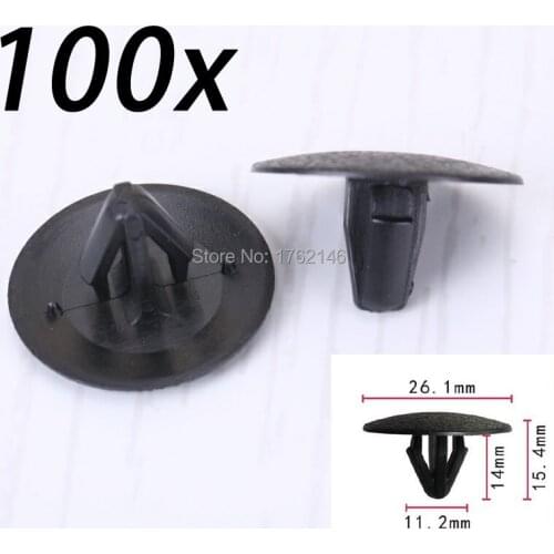 100PCS Black Nylon 81126-37010 Hood Insulation Retainer Clips For Hyundai Accent Elantra Equus Genesis for Kia Optima