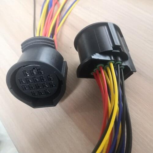 16 Pin 16 Way Headlamps Light Connector Plug With Wire Cable Pigtail For Land Rover Discovery 3 4 Jaguar Range Rover Freelander