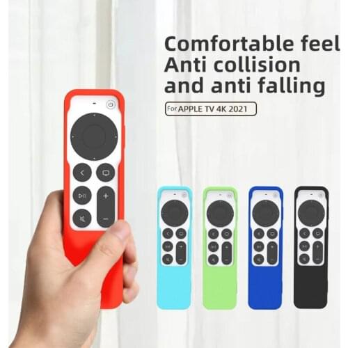 2021 Anti-Lost Protective Case for -Apple TV 4K 2nd Gen Remote Anti-Slip Durable Silicon Shockproof Cover