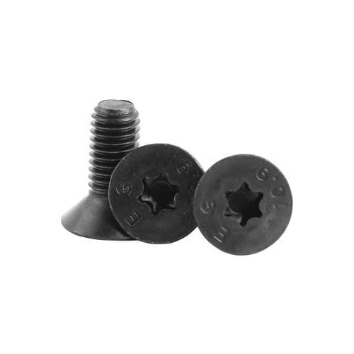 5pcs M8 10.9 level Torx countersunk screws T&TX flat head screw anti-theft without column bolts black color bolt 12mm-40mm long