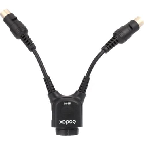 Godox DB-02 Cable Y Adapter 2 to 1 for PROPAC Power Pack PB960 Flash Speedlite AD360 AD180 Black