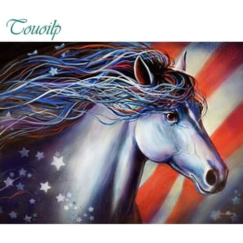 Diy Diamond Painting Cross Stitch Square&round Animal Horse Diamond Embroidery 5D Diamond Mosaic Crafts Home Decor