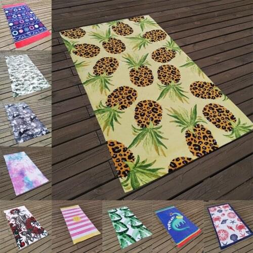 1pc 180x90cm Colors Bath Towel Nature Cotton Beach Mat Pad Eco Printed Swim Towel Wrap 23 Colors Options