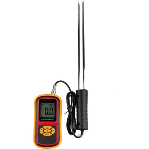 GM640 Digital LCD Moisture Tester With Measuring Probe Professional Grain Moisture Tester For Corn Wheat Rice Bean Wheat
