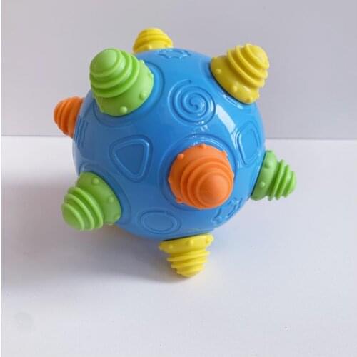 Baby Music Vibrating Massage Ball Developmental Bumpy Ball Soft Sensory Toys for 1-3 Years Old