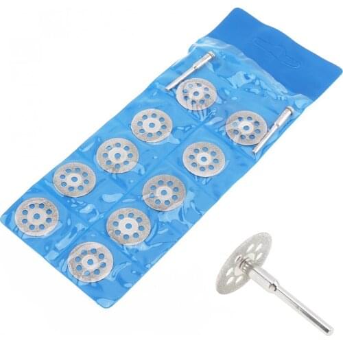 Mini Circular Saw Blades 10pcs/lot 22mm Diamond Cutting Disc for Rotary Tools Accessories with Mandrel 3.2mm Saw Blades